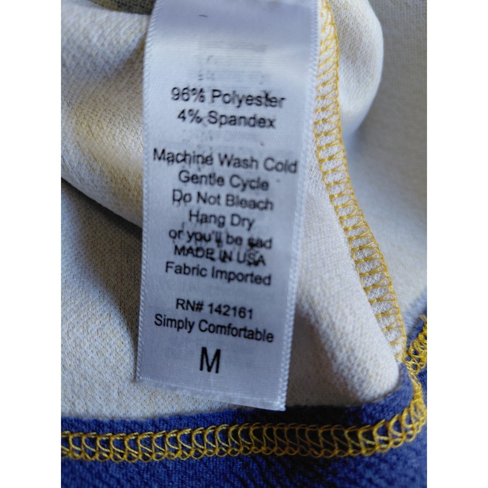 NWT LuLaRoe Cassie skirt straight pencil Women's size Medium Yellow Blue - Picture 3 of 3